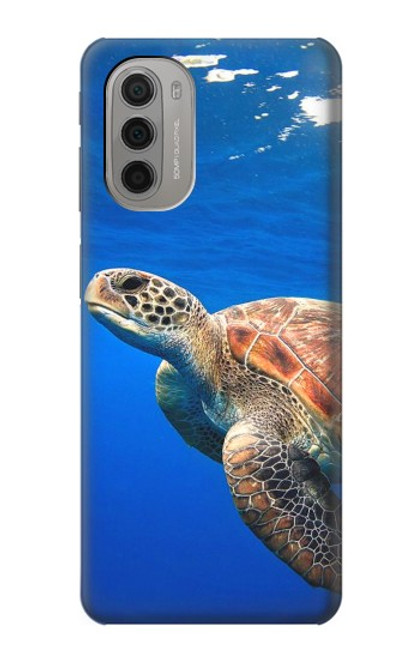 W3898 Sea Turtle Hülle Schutzhülle Taschen und Leder Flip für Motorola Moto G51 5G
