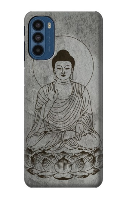 W3873 Buddha Line Art Hülle Schutzhülle Taschen und Leder Flip für Motorola Moto G41