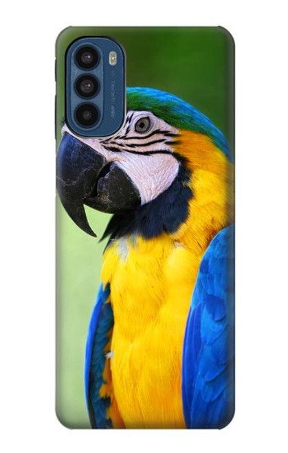 W3888 Macaw Face Bird Hülle Schutzhülle Taschen und Leder Flip für Motorola Moto G41