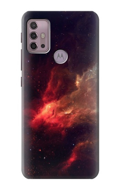 W3897 Red Nebula Space Hülle Schutzhülle Taschen und Leder Flip für Motorola Moto G30, G20, G10