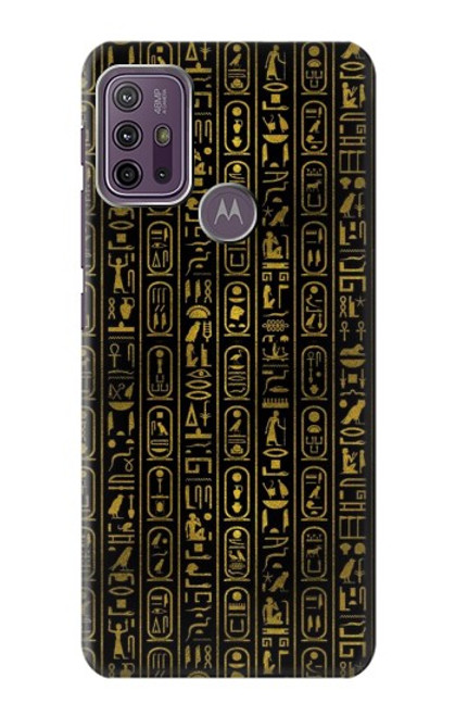 W3869 Ancient Egyptian Hieroglyphic Hülle Schutzhülle Taschen und Leder Flip für Motorola Moto G10 Power