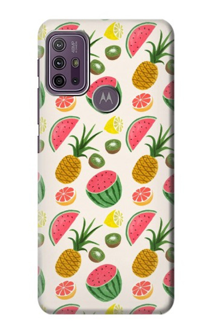 W3883 Fruit Pattern Hülle Schutzhülle Taschen und Leder Flip für Motorola Moto G10 Power