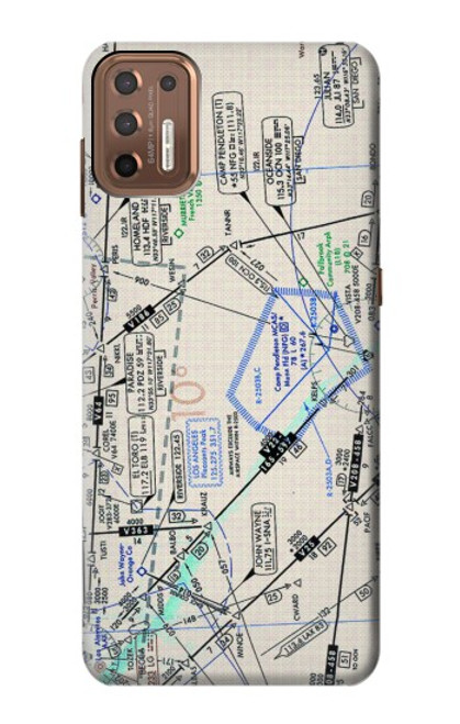 W3882 Flying Enroute Chart Hülle Schutzhülle Taschen und Leder Flip für Motorola Moto G9 Plus