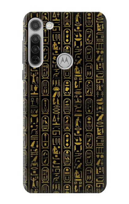 W3869 Ancient Egyptian Hieroglyphic Hülle Schutzhülle Taschen und Leder Flip für Motorola Moto G8
