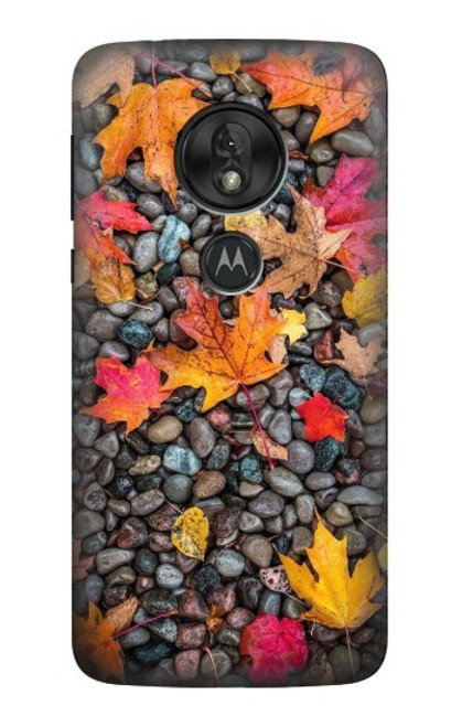 W3889 Maple Leaf Hülle Schutzhülle Taschen und Leder Flip für Motorola Moto G7 Power