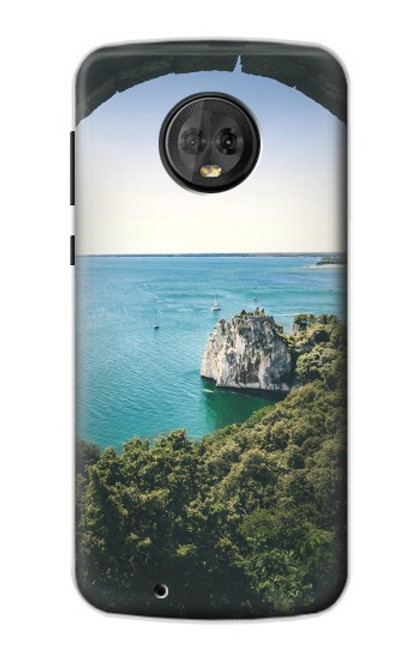 W3865 Europe Duino Beach Italy Hülle Schutzhülle Taschen und Leder Flip für Motorola Moto G6