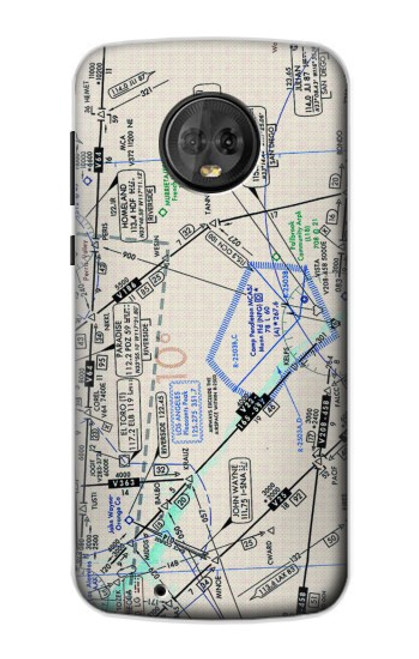 W3882 Flying Enroute Chart Hülle Schutzhülle Taschen und Leder Flip für Motorola Moto G6
