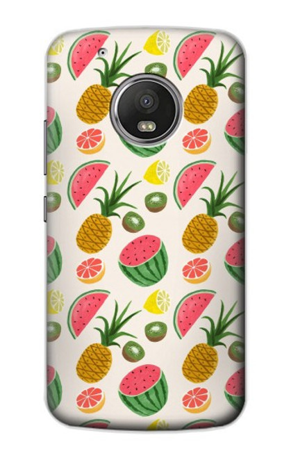 W3883 Fruit Pattern Hülle Schutzhülle Taschen und Leder Flip für Motorola Moto G5 Plus