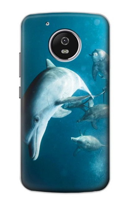 W3878 Dolphin Hülle Schutzhülle Taschen und Leder Flip für Motorola Moto G5