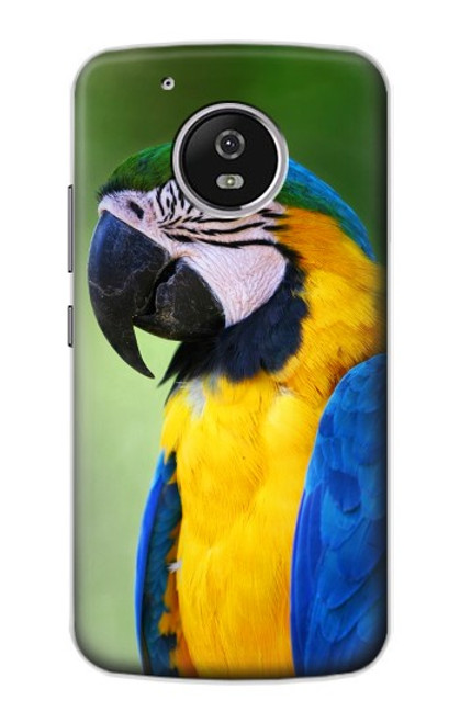 W3888 Macaw Face Bird Hülle Schutzhülle Taschen und Leder Flip für Motorola Moto G5