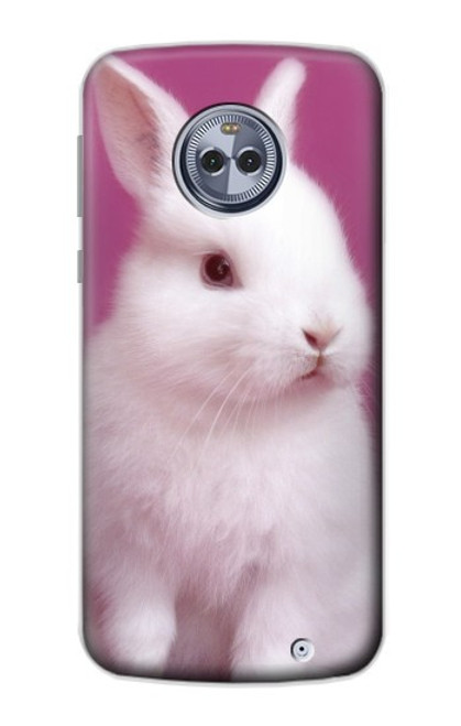 W3870 Cute Baby Bunny Hülle Schutzhülle Taschen und Leder Flip für Motorola Moto X4