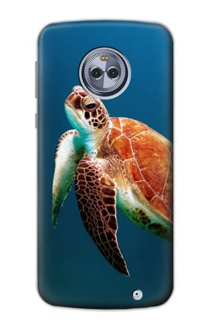 W3899 Sea Turtle Hülle Schutzhülle Taschen und Leder Flip für Motorola Moto X4