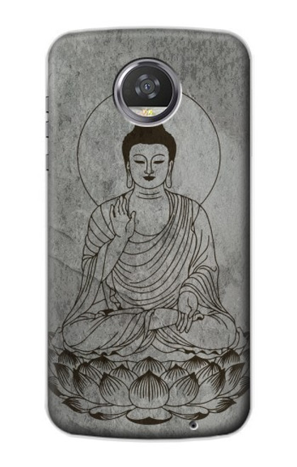 W3873 Buddha Line Art Hülle Schutzhülle Taschen und Leder Flip für Motorola Moto Z2 Play, Z2 Force