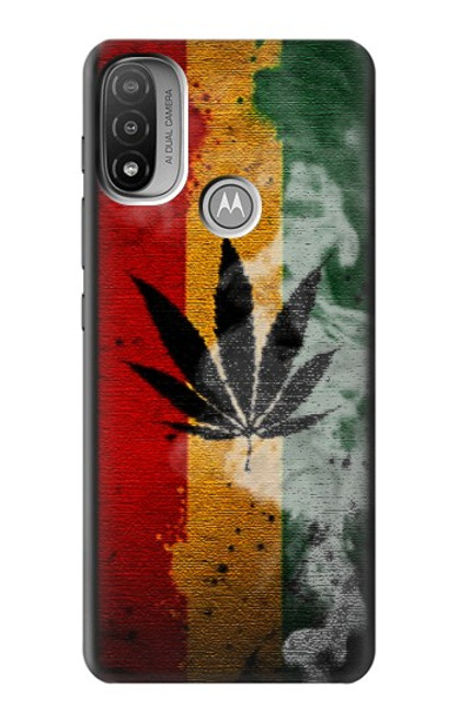 W3890 Reggae Rasta Flag Smoke Hülle Schutzhülle Taschen und Leder Flip für Motorola Moto E20,E30,E40