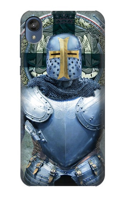 W3864 Medieval Templar Heavy Armor Knight Hülle Schutzhülle Taschen und Leder Flip für Motorola Moto E6, Moto E (6th Gen)