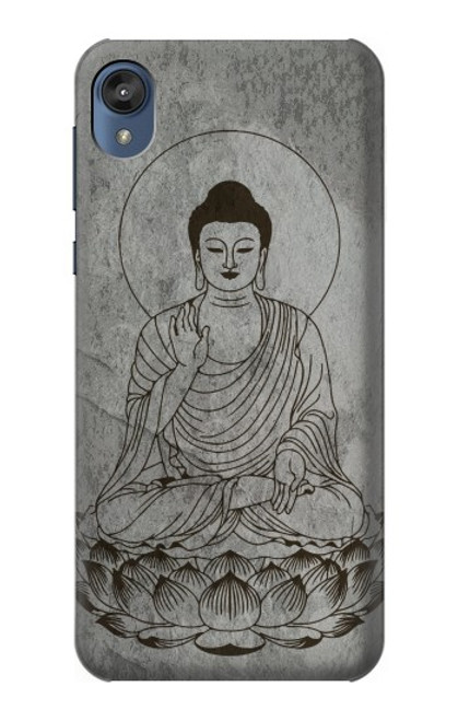 W3873 Buddha Line Art Hülle Schutzhülle Taschen und Leder Flip für Motorola Moto E6, Moto E (6th Gen)