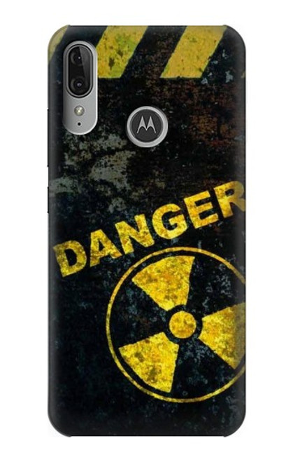 W3891 Nuclear Hazard Danger Hülle Schutzhülle Taschen und Leder Flip für Motorola Moto E6 Plus, Moto E6s