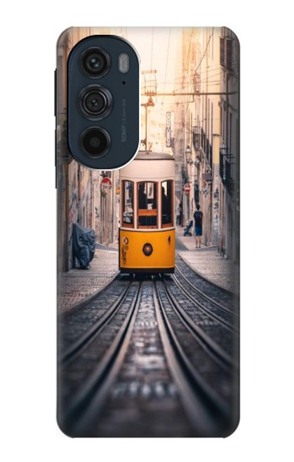 W3867 Trams in Lisbon Hülle Schutzhülle Taschen und Leder Flip für Motorola Edge 30 Pro