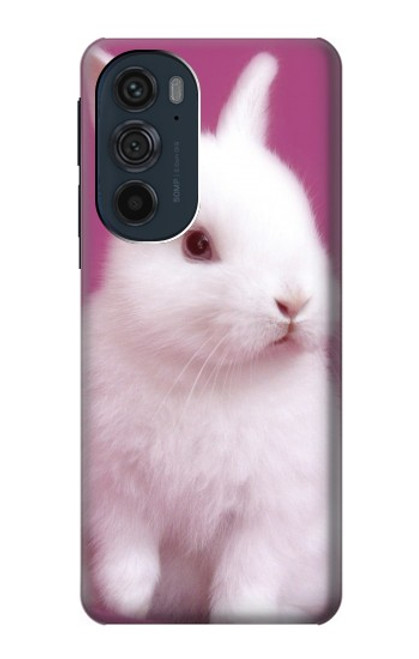 W3870 Cute Baby Bunny Hülle Schutzhülle Taschen und Leder Flip für Motorola Edge 30 Pro