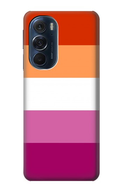 W3887 Lesbian Pride Flag Hülle Schutzhülle Taschen und Leder Flip für Motorola Edge X30