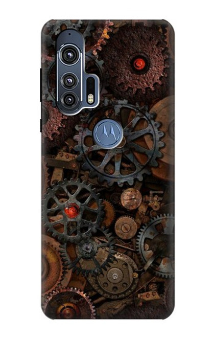 W3884 Steampunk Mechanical Gears Hülle Schutzhülle Taschen und Leder Flip für Motorola Edge+