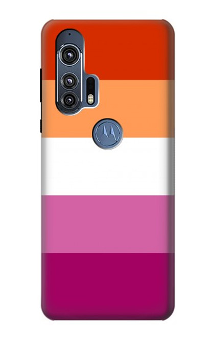 W3887 Lesbian Pride Flag Hülle Schutzhülle Taschen und Leder Flip für Motorola Edge+