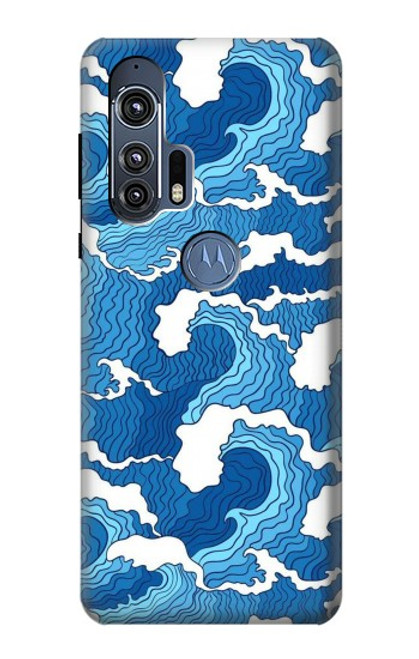 W3901 Aesthetic Storm Ocean Waves Hülle Schutzhülle Taschen und Leder Flip für Motorola Edge+