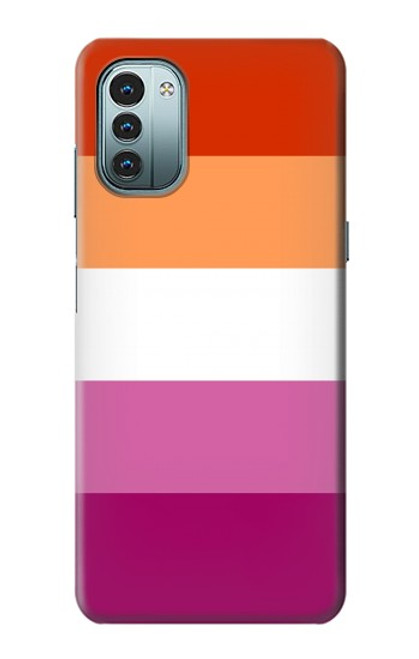 W3887 Lesbian Pride Flag Hülle Schutzhülle Taschen und Leder Flip für Nokia G11, G21