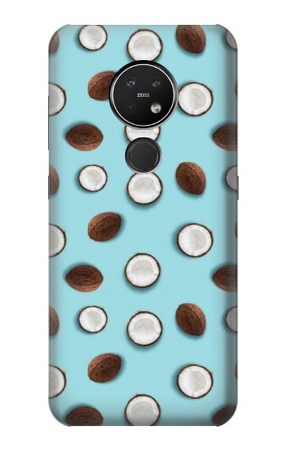 W3860 Coconut Dot Pattern Hülle Schutzhülle Taschen und Leder Flip für Nokia 7.2