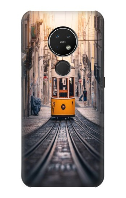 W3867 Trams in Lisbon Hülle Schutzhülle Taschen und Leder Flip für Nokia 7.2