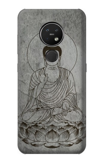 W3873 Buddha Line Art Hülle Schutzhülle Taschen und Leder Flip für Nokia 7.2