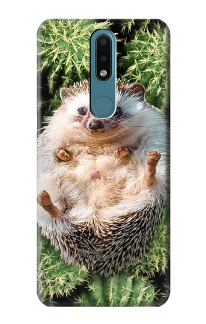 W3863 Pygmy Hedgehog Dwarf Hedgehog Paint Hülle Schutzhülle Taschen und Leder Flip für Nokia 2.4