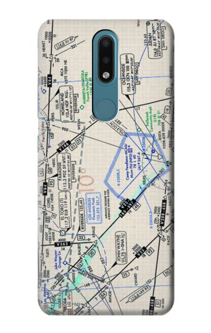 W3882 Flying Enroute Chart Hülle Schutzhülle Taschen und Leder Flip für Nokia 2.4