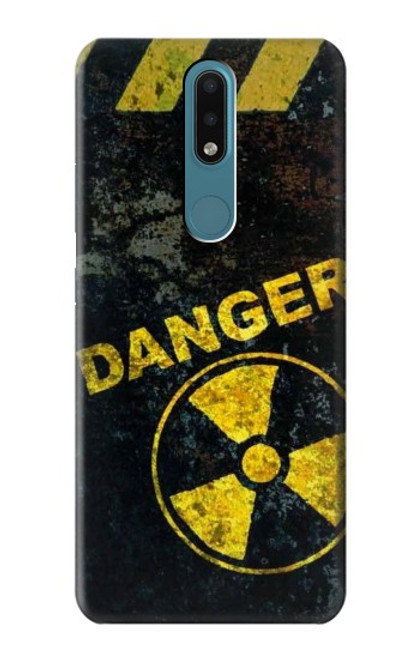 W3891 Nuclear Hazard Danger Hülle Schutzhülle Taschen und Leder Flip für Nokia 2.4