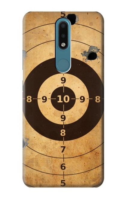 W3894 Paper Gun Shooting Target Hülle Schutzhülle Taschen und Leder Flip für Nokia 2.4