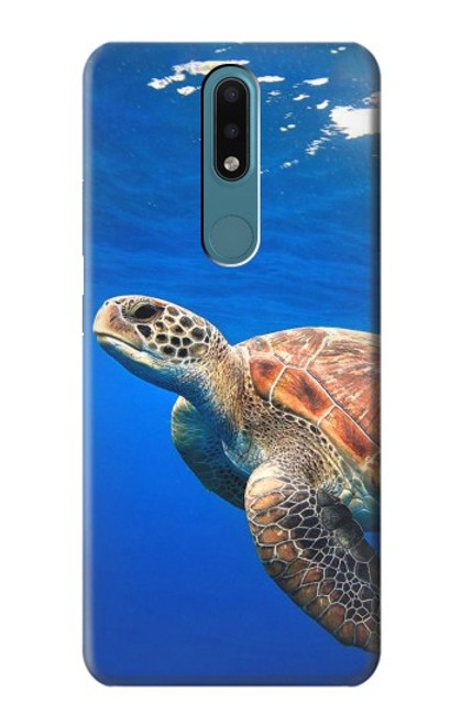 W3898 Sea Turtle Hülle Schutzhülle Taschen und Leder Flip für Nokia 2.4