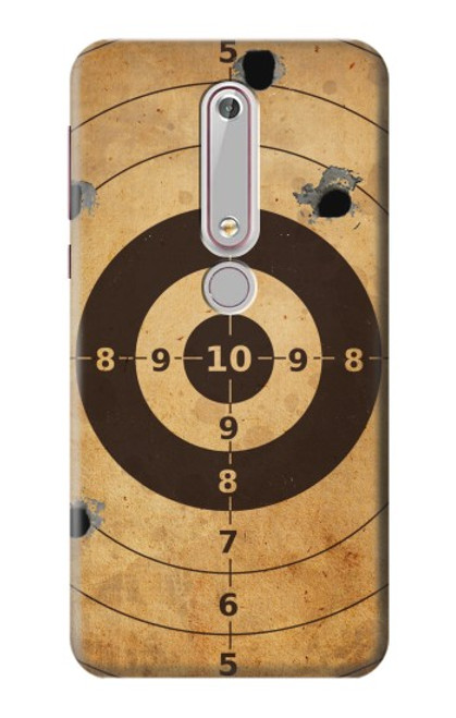 W3894 Paper Gun Shooting Target Hülle Schutzhülle Taschen und Leder Flip für Nokia 6.1, Nokia 6 2018