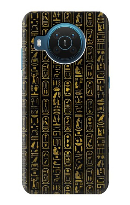 W3869 Ancient Egyptian Hieroglyphic Hülle Schutzhülle Taschen und Leder Flip für Nokia X20