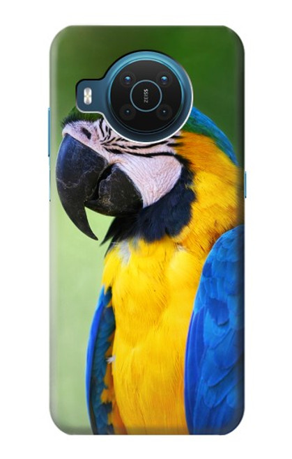 W3888 Macaw Face Bird Hülle Schutzhülle Taschen und Leder Flip für Nokia X20