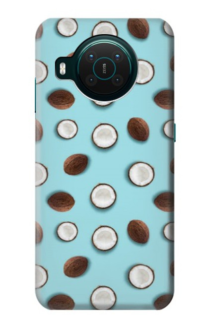 W3860 Coconut Dot Pattern Hülle Schutzhülle Taschen und Leder Flip für Nokia X10