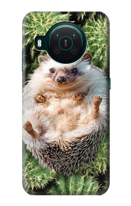 W3863 Pygmy Hedgehog Dwarf Hedgehog Paint Hülle Schutzhülle Taschen und Leder Flip für Nokia X10