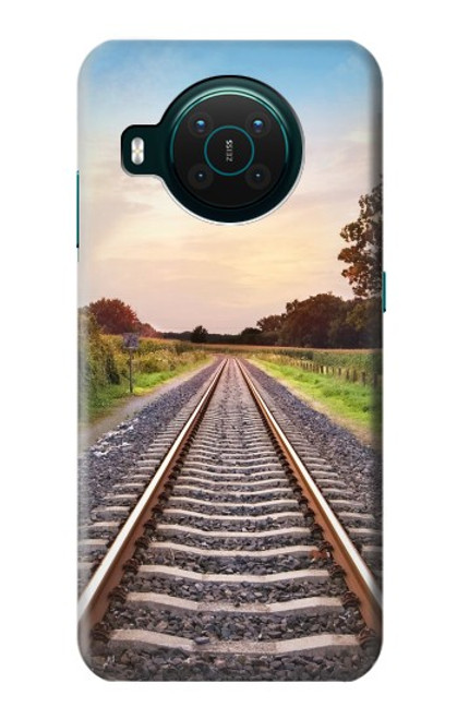 W3866 Railway Straight Train Track Hülle Schutzhülle Taschen und Leder Flip für Nokia X10