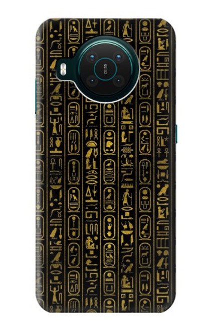 W3869 Ancient Egyptian Hieroglyphic Hülle Schutzhülle Taschen und Leder Flip für Nokia X10