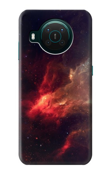 W3897 Red Nebula Space Hülle Schutzhülle Taschen und Leder Flip für Nokia X10