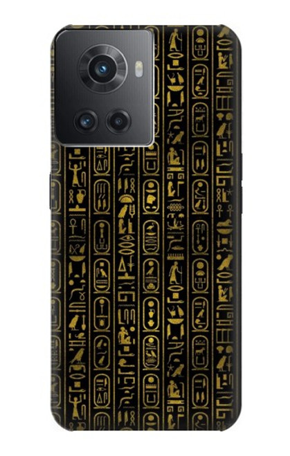 W3869 Ancient Egyptian Hieroglyphic Hülle Schutzhülle Taschen und Leder Flip für OnePlus Ace