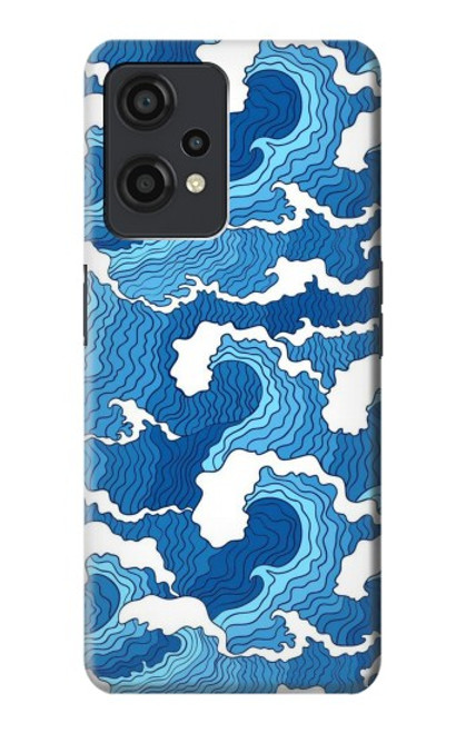 W3901 Aesthetic Storm Ocean Waves Hülle Schutzhülle Taschen und Leder Flip für OnePlus Nord CE 2 Lite 5G