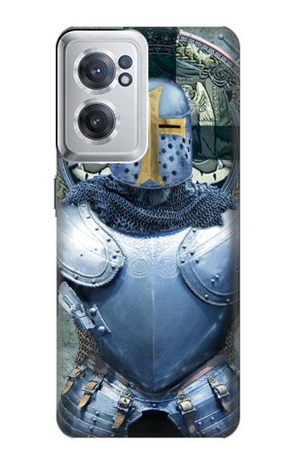 W3864 Medieval Templar Heavy Armor Knight Hülle Schutzhülle Taschen und Leder Flip für OnePlus Nord CE 2 5G