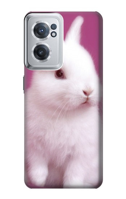 W3870 Cute Baby Bunny Hülle Schutzhülle Taschen und Leder Flip für OnePlus Nord CE 2 5G