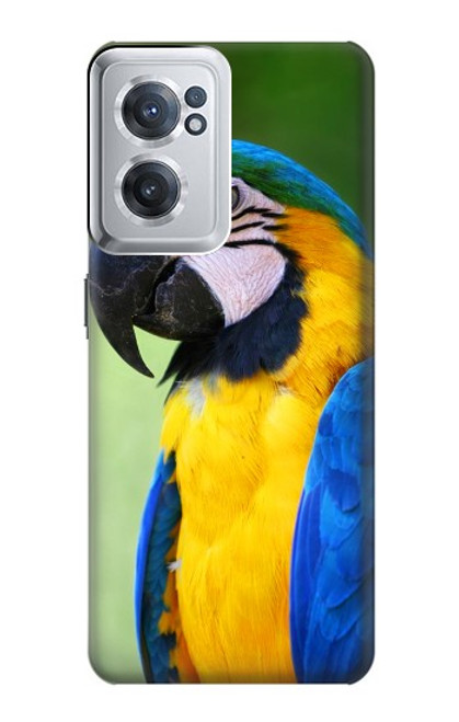 W3888 Macaw Face Bird Hülle Schutzhülle Taschen und Leder Flip für OnePlus Nord CE 2 5G