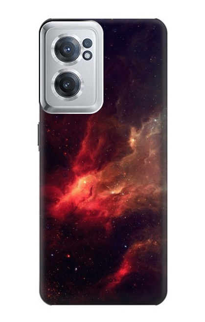 W3897 Red Nebula Space Hülle Schutzhülle Taschen und Leder Flip für OnePlus Nord CE 2 5G
